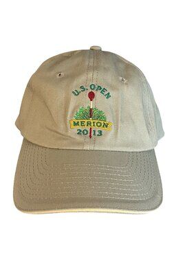 US Open 2013 Merion Golf Hat USGA Member Strapback Cap Khaki Adjustable